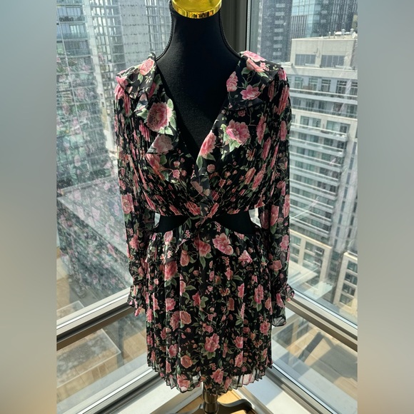 🆕 AMUR 🧿 X REVOLVE NWOT Sleeveless V Neck Pleat Floral Romper Size 8 - Picture 11 of 16